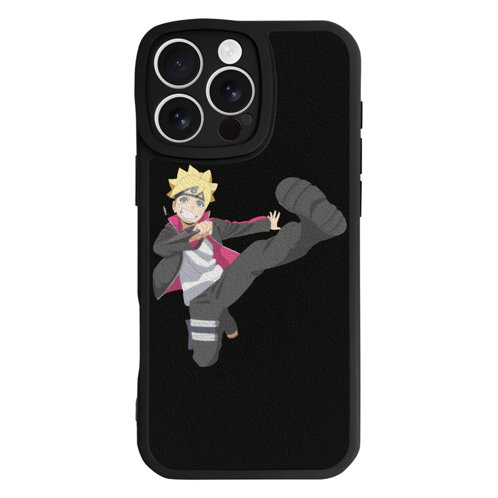 （画像用） NARUTO -ナルト- うずまき ボルト Uzumaki Boruto 【iPhone 16シリーズ対応】シリコンスマホケース（レザー調） 材質：シリコン